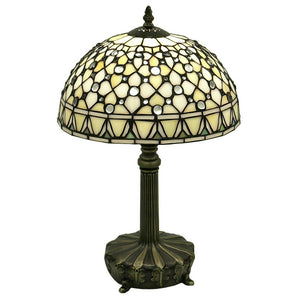 Tiffany-style White Jewel Lamp