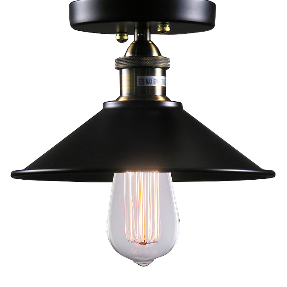 Louise 1-light Black Edison Lamp with Bulb