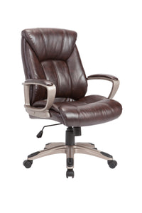 Brown Pu Swivel Adjustable Office Chair