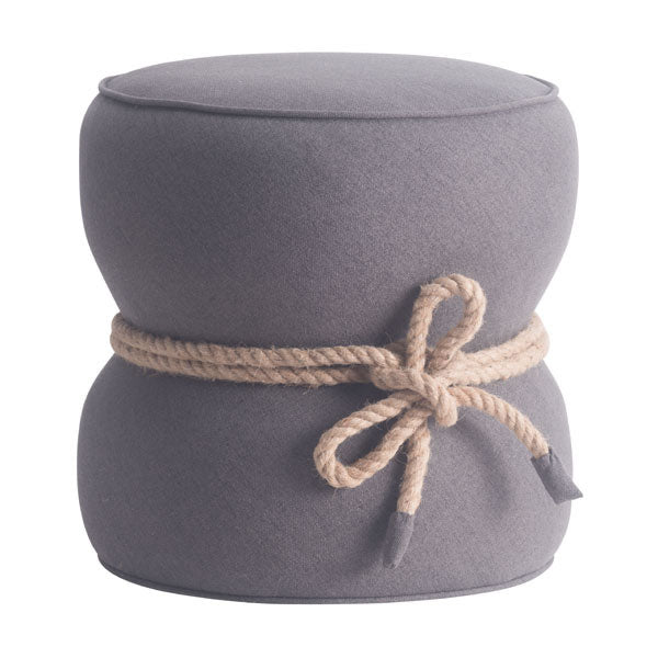 18.9" X 18.9" X 18.5" Gray Polyblend Ottoman