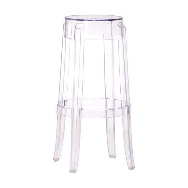 18" X 18" X 29.5" Transparent Polycarbonate Barstool