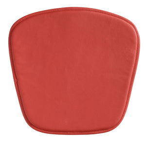 17" X 17" X 0.5" Red Leatherette Wire Mesh Chair Cushion