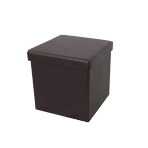 Brown Foldable Storage Ottoman