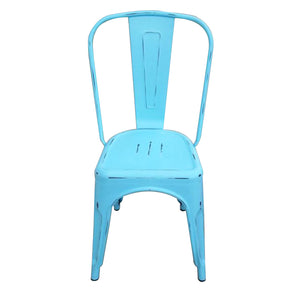 Tolix Blue Steel Chair by Urban Port- Set of two Chairs