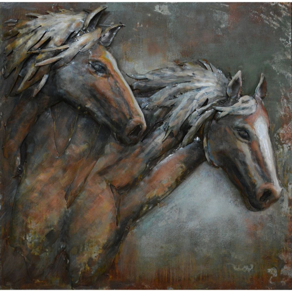 Horse Pair Metal Wall decor