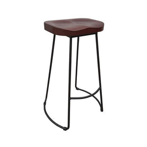 Unique Stool In Wood And Metal Tall