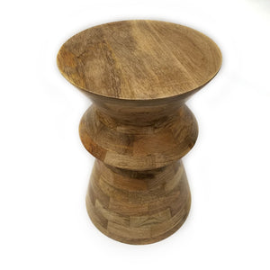 contempary round wooden stool