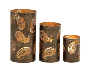 Gorgeous Set Of Three Metal Candle Holders