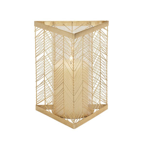 Chic Metal Glass Gold Candle Holder