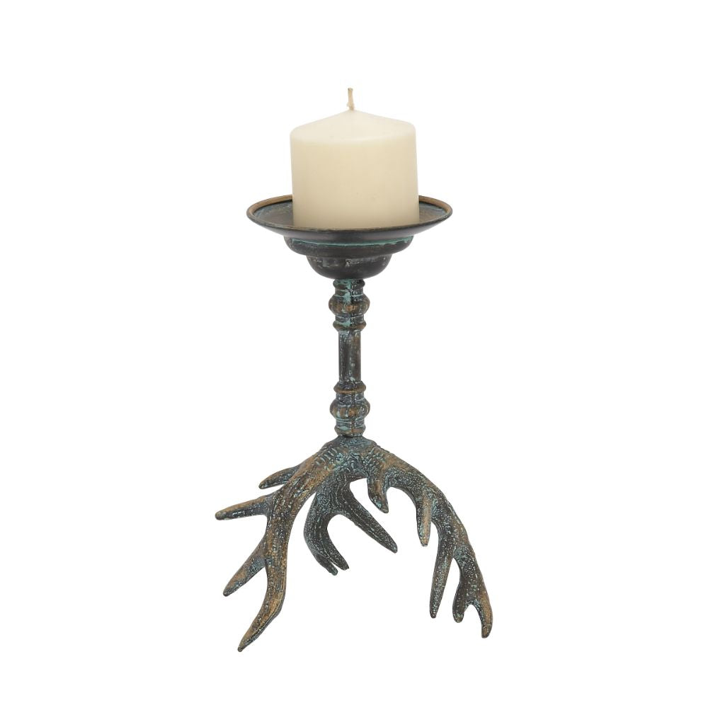 Classy Metal Candle Holder, Antique color