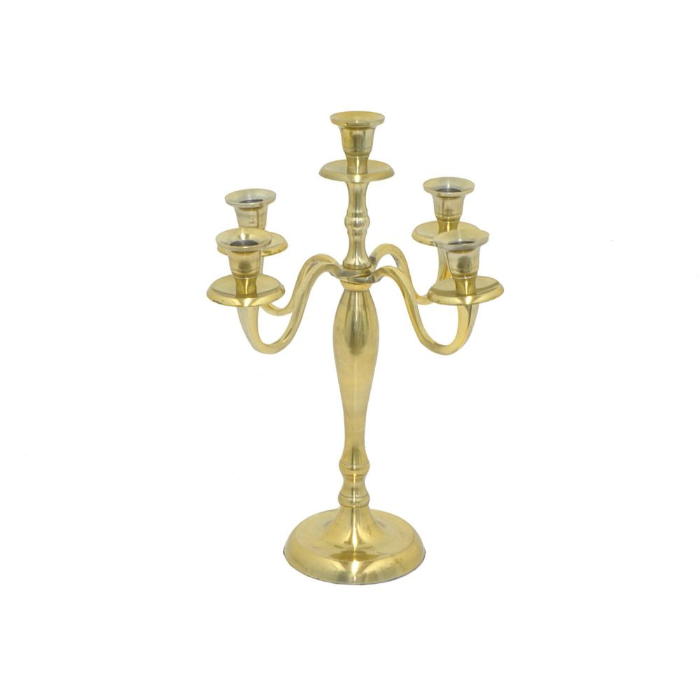 15.25" Metal Aluminium Candle Holder