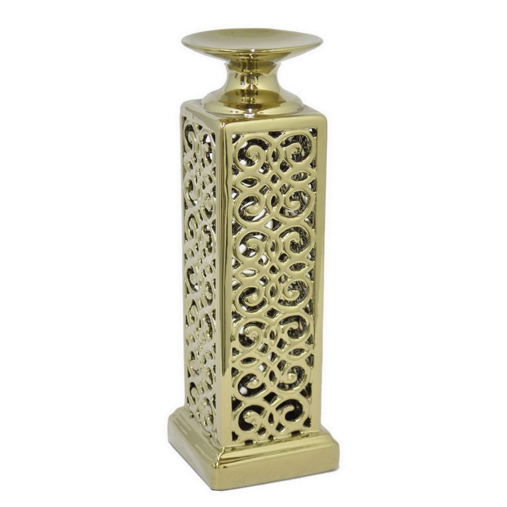 14.25" Ceramic Candle Holder