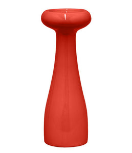 12.25" Ceramic Candleholder in Red