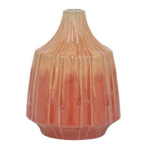 6.5" Red Ceramic Vase