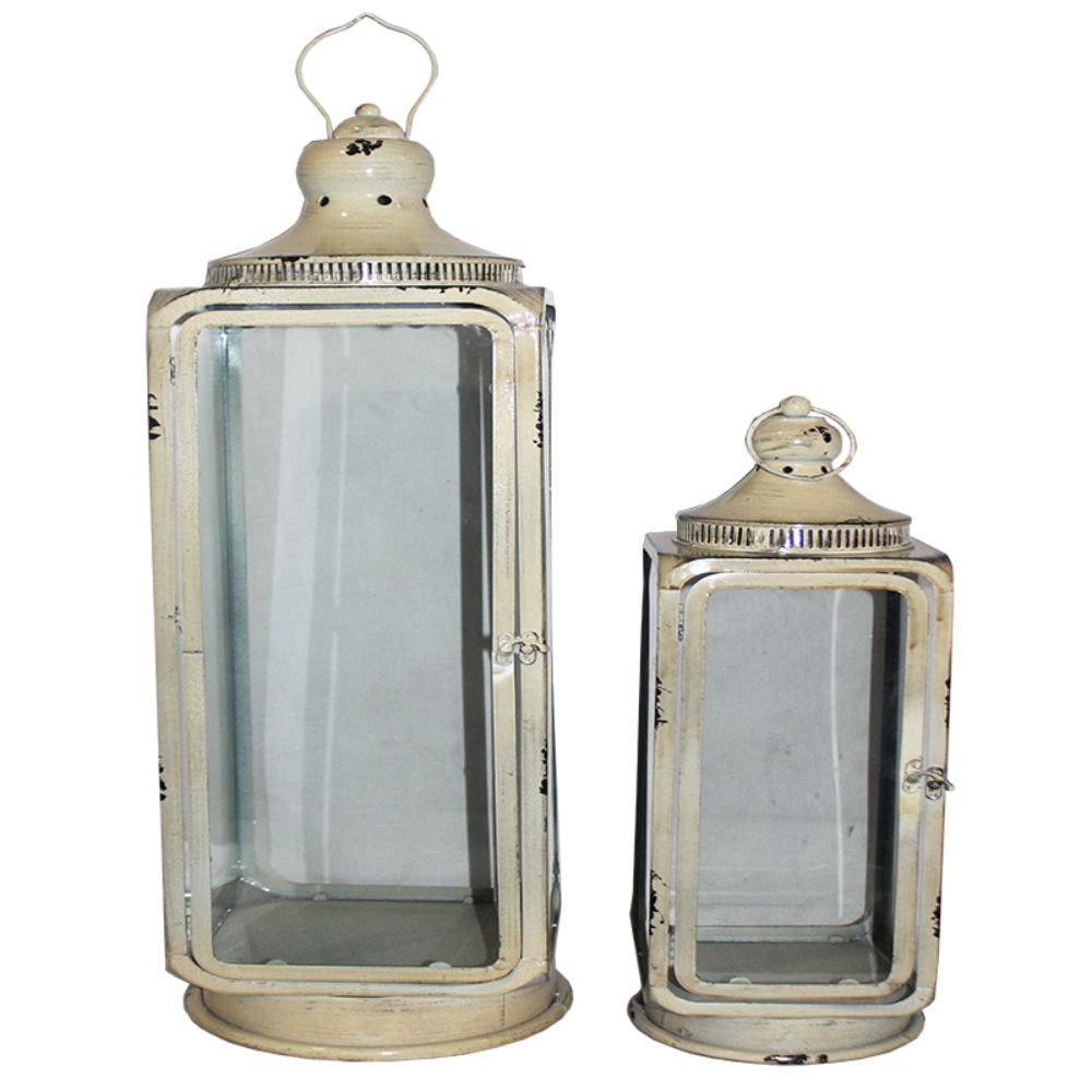 Fabulous 2 Piece Metal Lantern Set