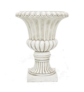 24" Ivory Resin Urn Planter