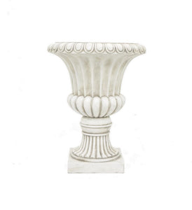 20.5" Ivory Resin Urn Planter