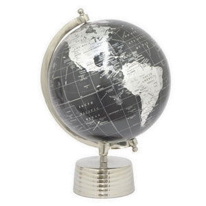 12" Metal Nickel Globe