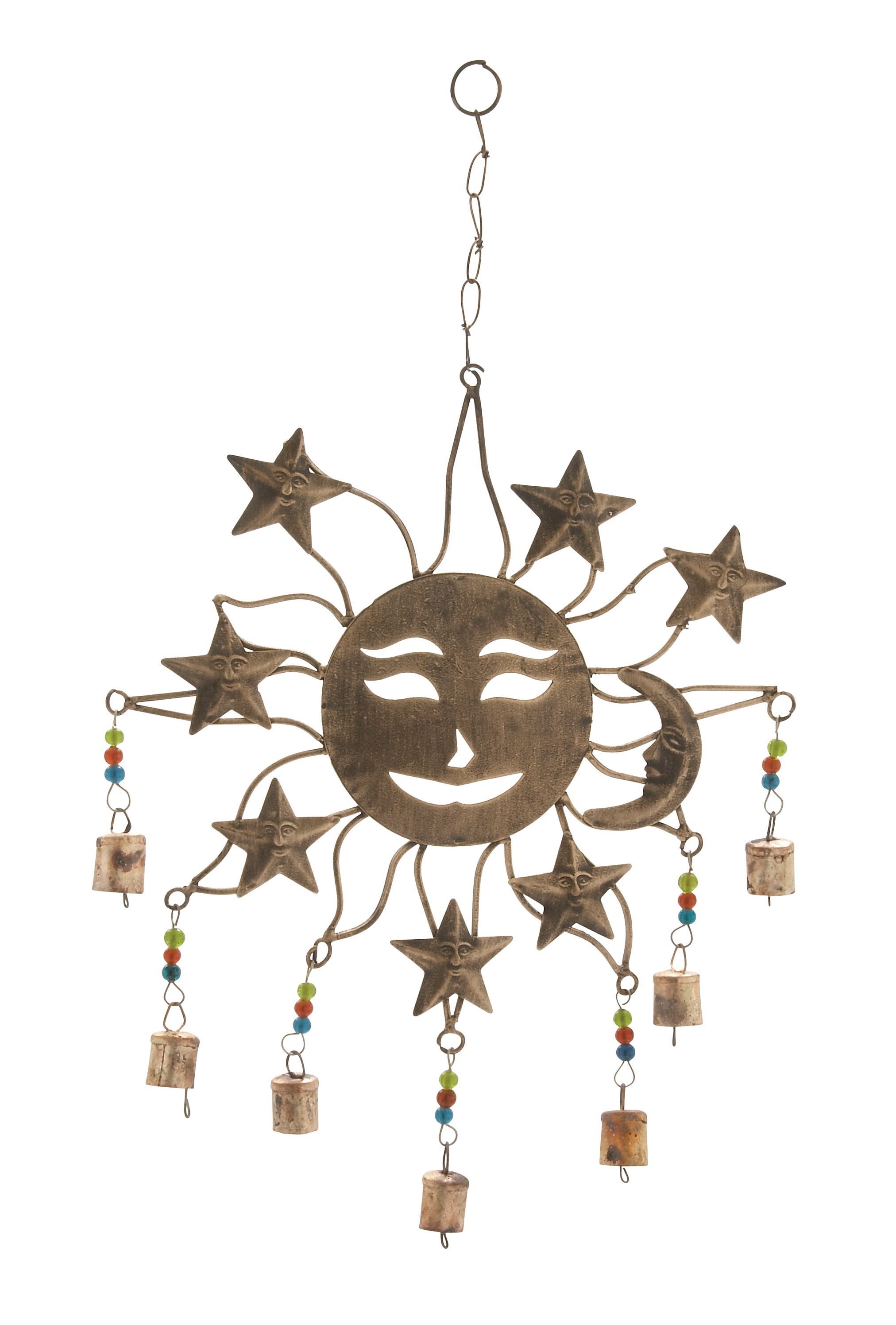 Metal Glass Sun Windchime