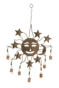 Metal Glass Sun Windchime