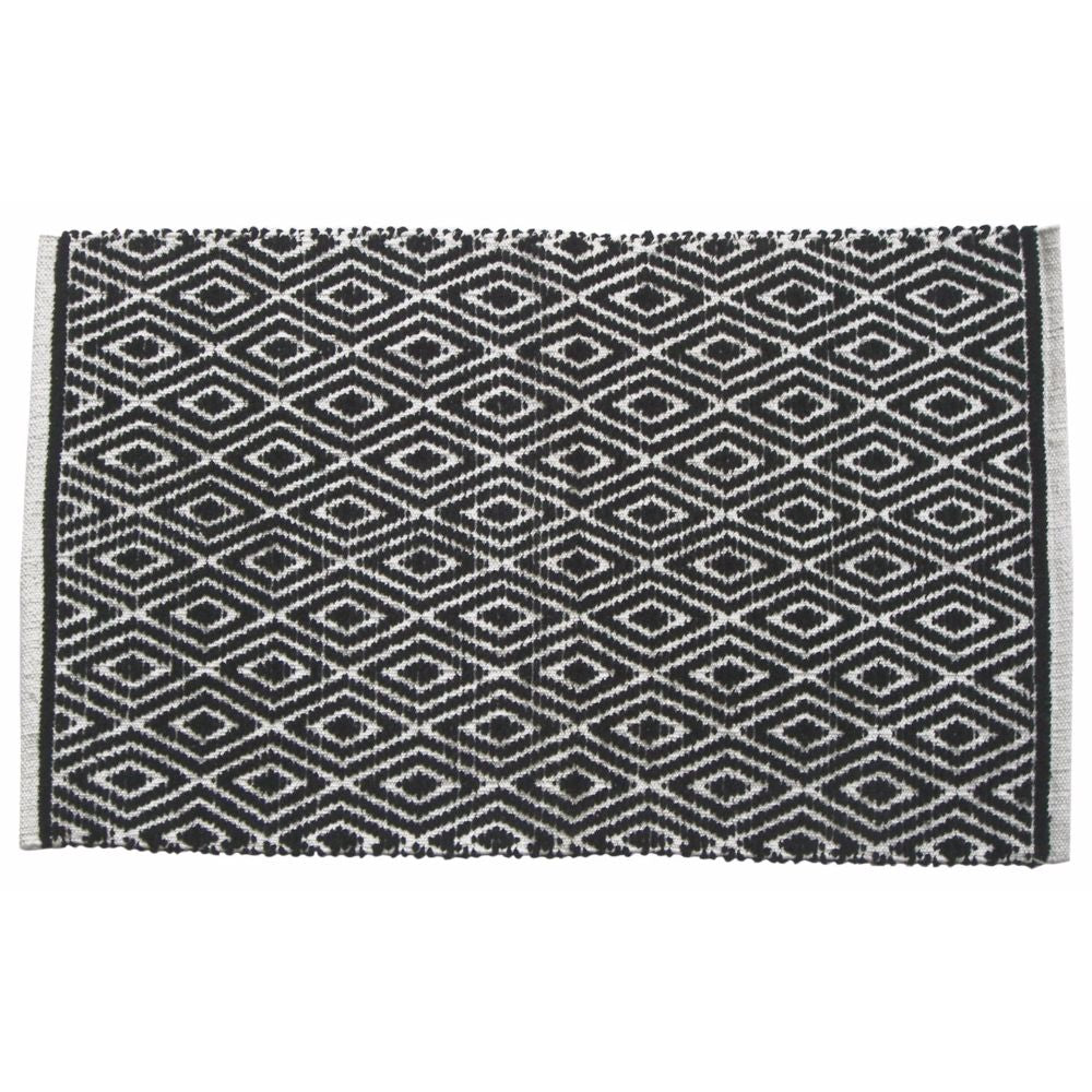 Black Diamond Cotton Rug