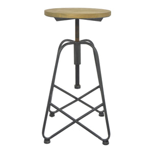 Vintage Metal Wood Bar Stool