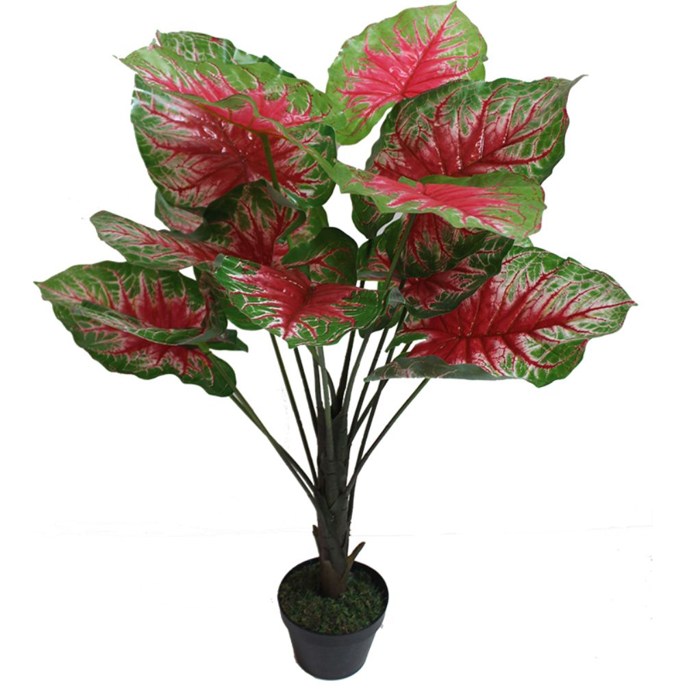 Fabulous Artificial Red Taro Plant