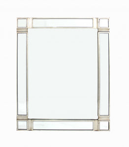 28" x 36" x 1.25" Silver, Modern Wall-Mounted, Wooden - Mirror