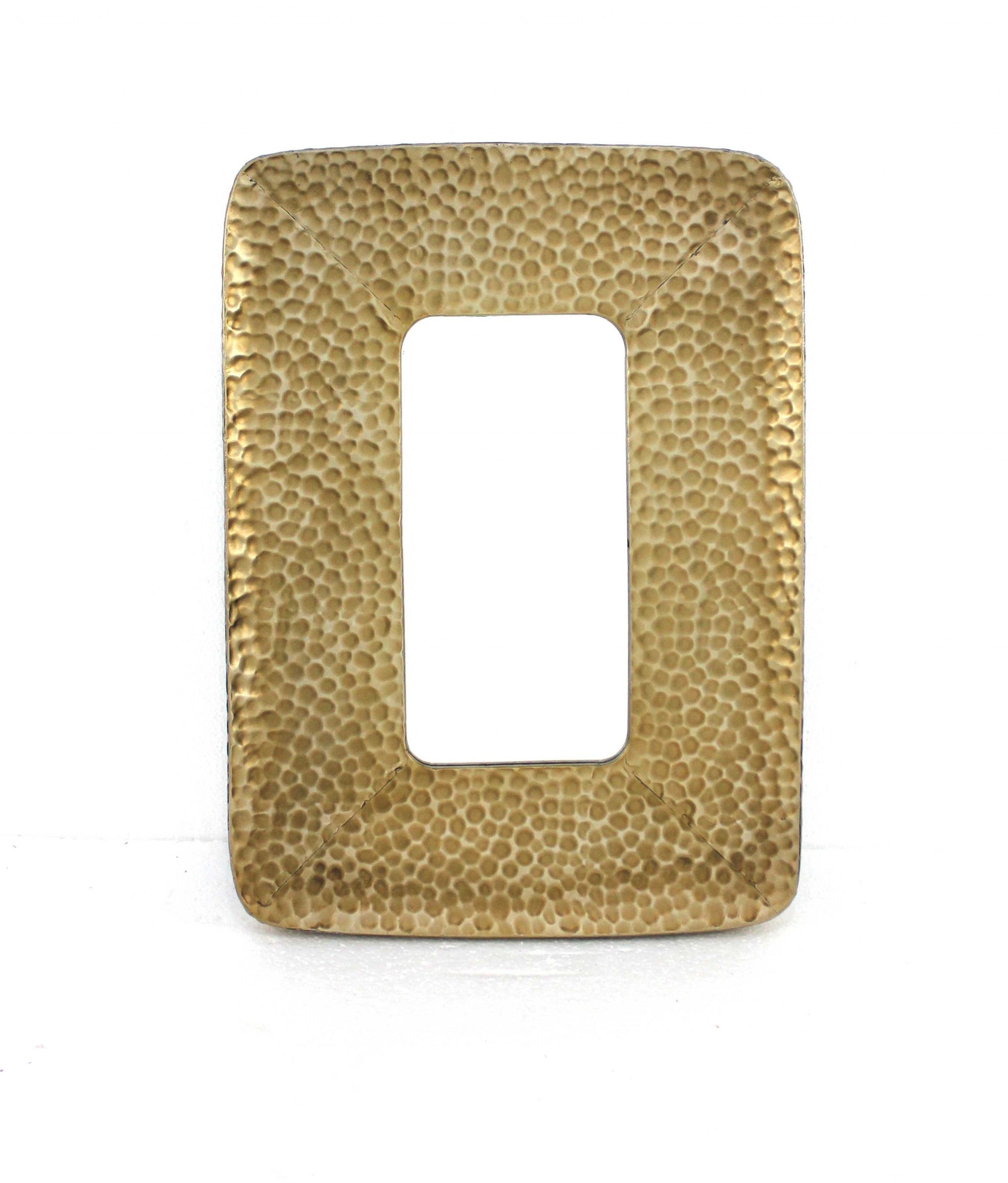 27.5" x 20" x 1.75" Gold, Coastal Style, Cobbly, Cosmetic - Mirror