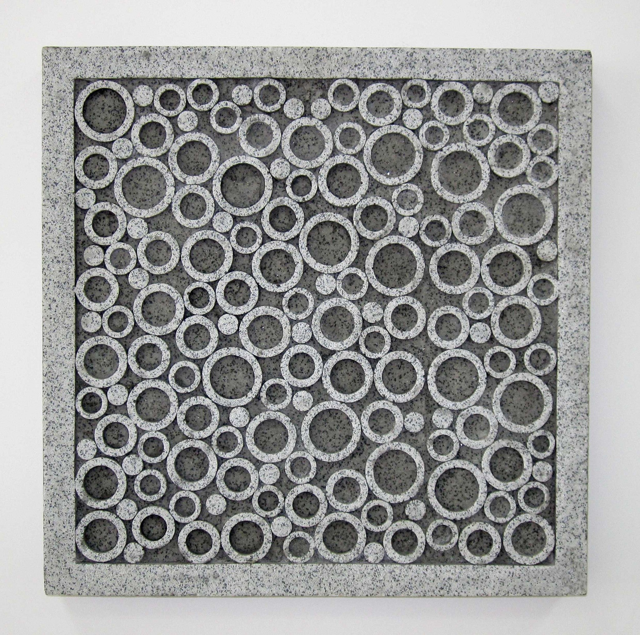 1" x 17" x 17" Brown, Sandstone, Square, Bubble Design - Wall Decor