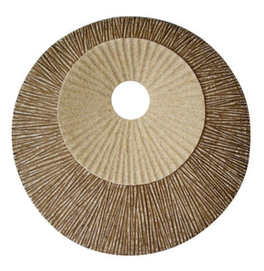 1" x 14" x 14" Brown, Round, Ribbed - Wall Plaque