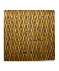 1" x 24" x 24" Gold, Metallic Ridge - Wall Art