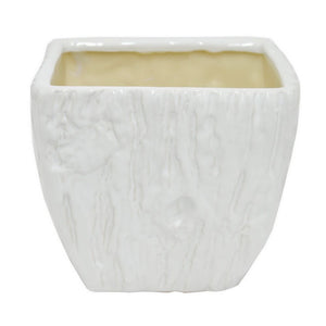 6.75" White Ceramic Pot