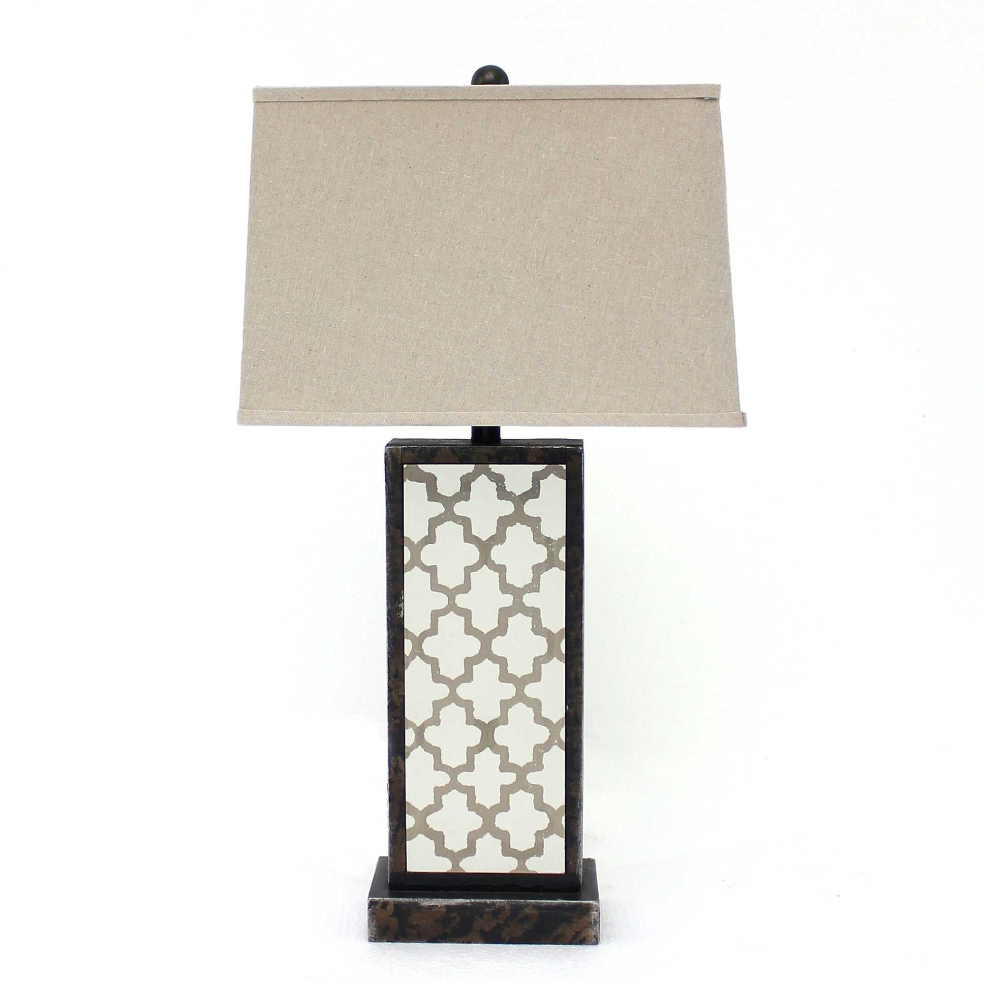 5.25" x 8" x 30" Bronze, Rock Floral Base - Table Lamp