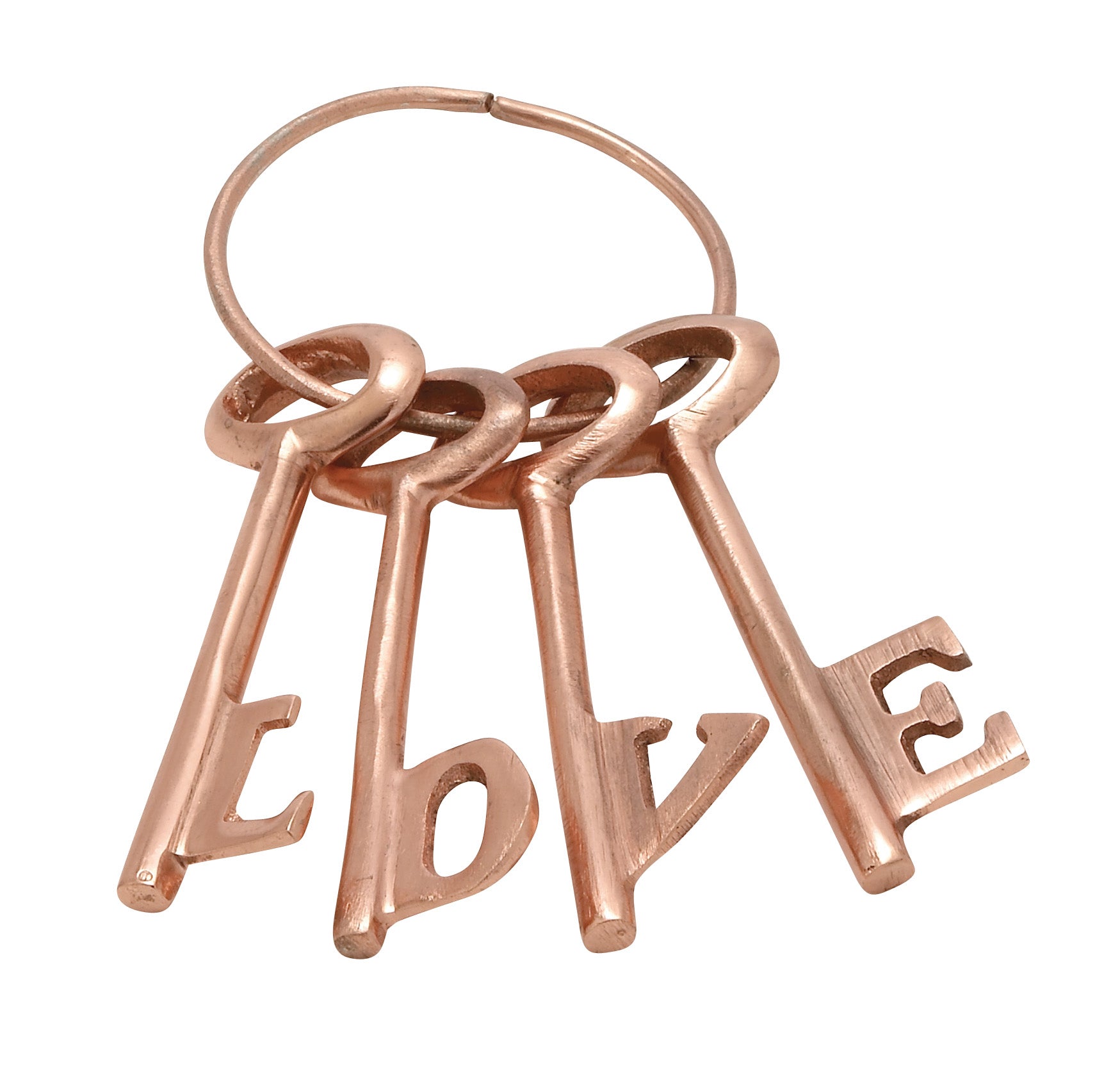 Gorgeous Aluminium Copper Love Key Set Of 4