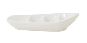 Ceramic Boat Dish, White