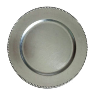 Elegant Silver Charger Plate Set Of 4