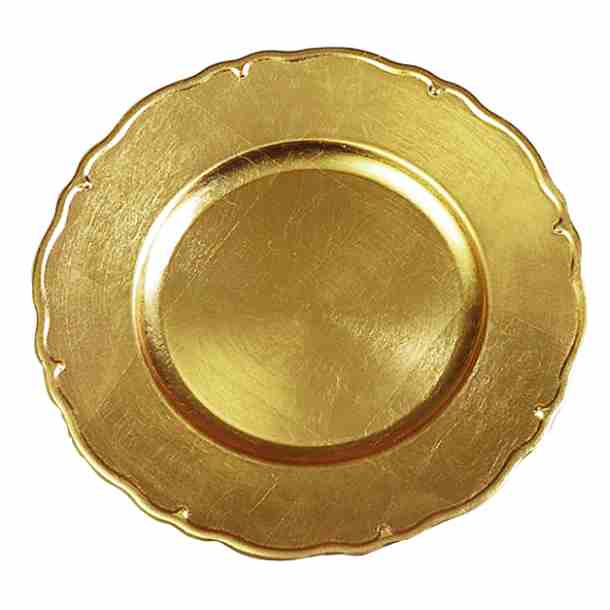 Durable Gold Charger Plates Set Of 4