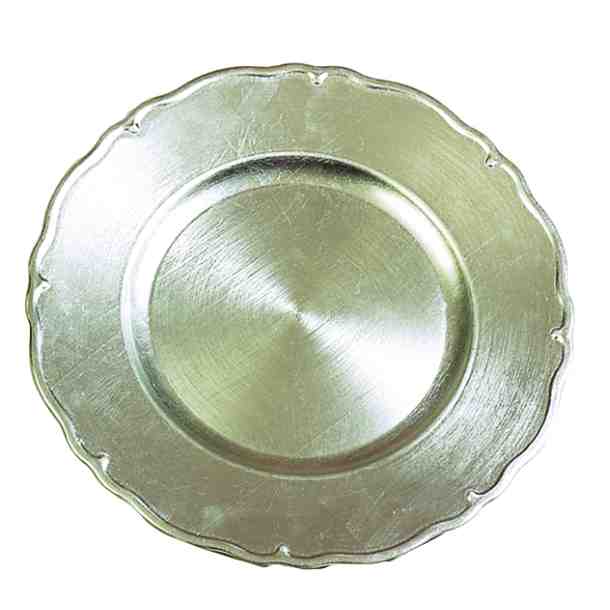 Durable Silver Charger Plates Set Of 4