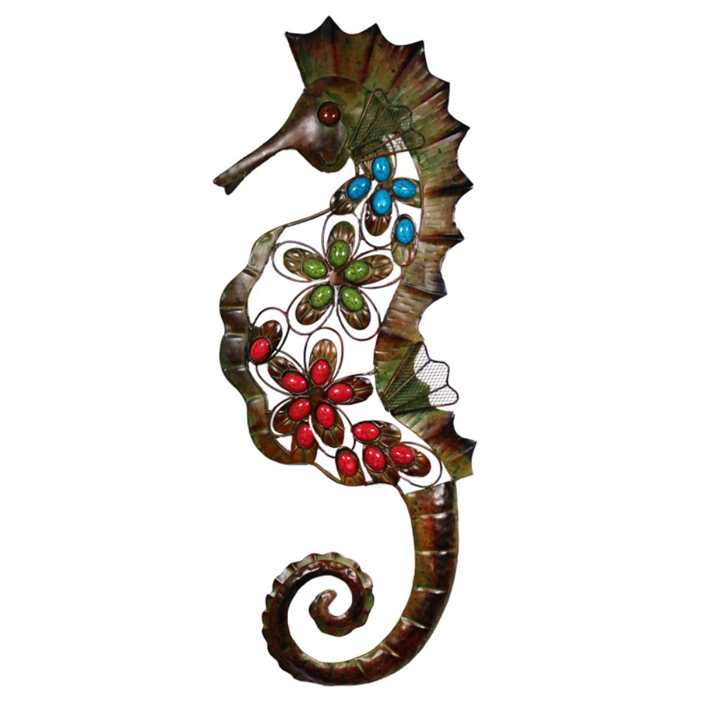 Chic Metal Seahorse Decor