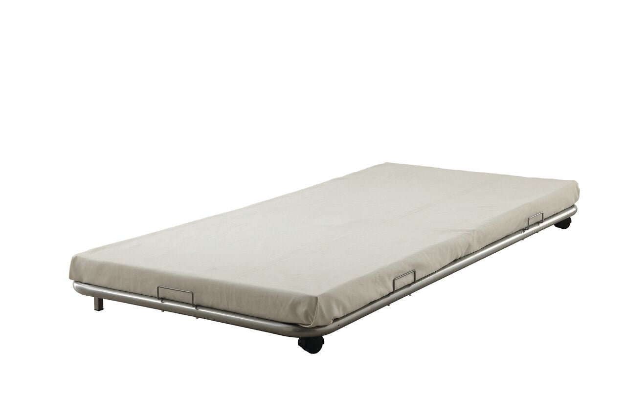 73" X 39" X 4" Twin Silver Metal Tube Roll-out Trundle