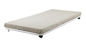 73" X 39" X 4" Twin White Metal Tube Roll-out Trundle