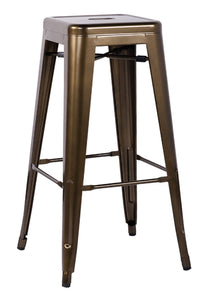 17" X 17" X 30" 2pc Bronze Steel Bar Stool