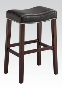 19" X 14" X 26" 2pc Black And Espresso Swivel Counter Height Stool