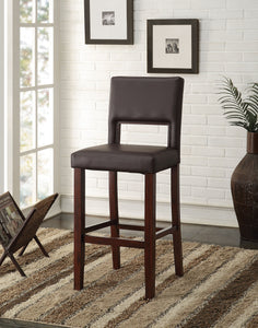 19" X 20" X 45" Black And Espresso Attractive Bar Chair