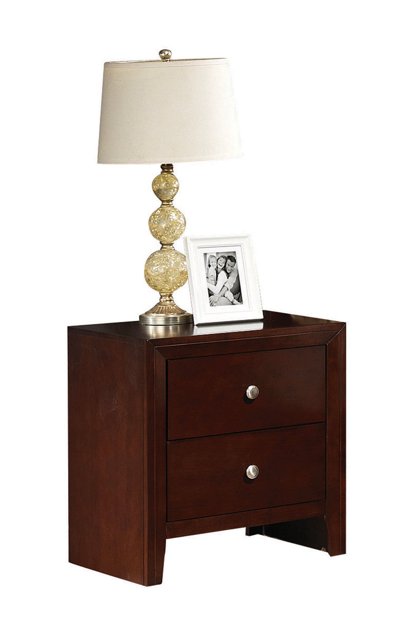 22" X 16" X 24" Brown Cherry Wooden Nightstand