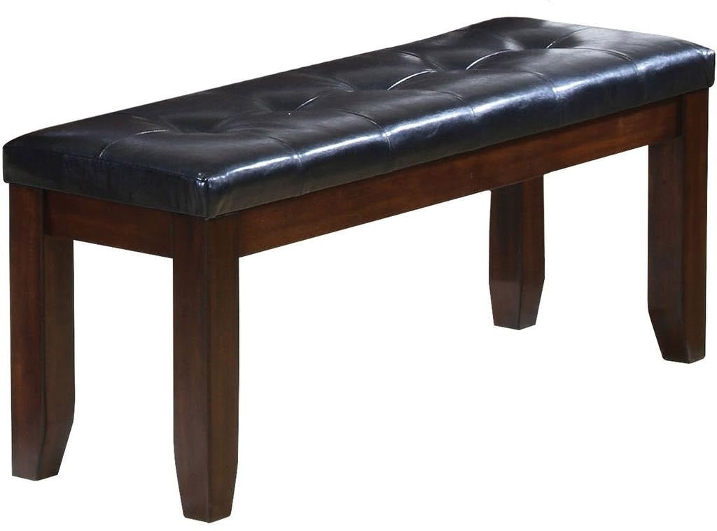 48" X 17" X 20" Black  And Espresso Elegant Bench