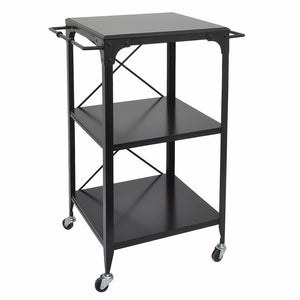 Metal/Wood Rolling Shelving Unit