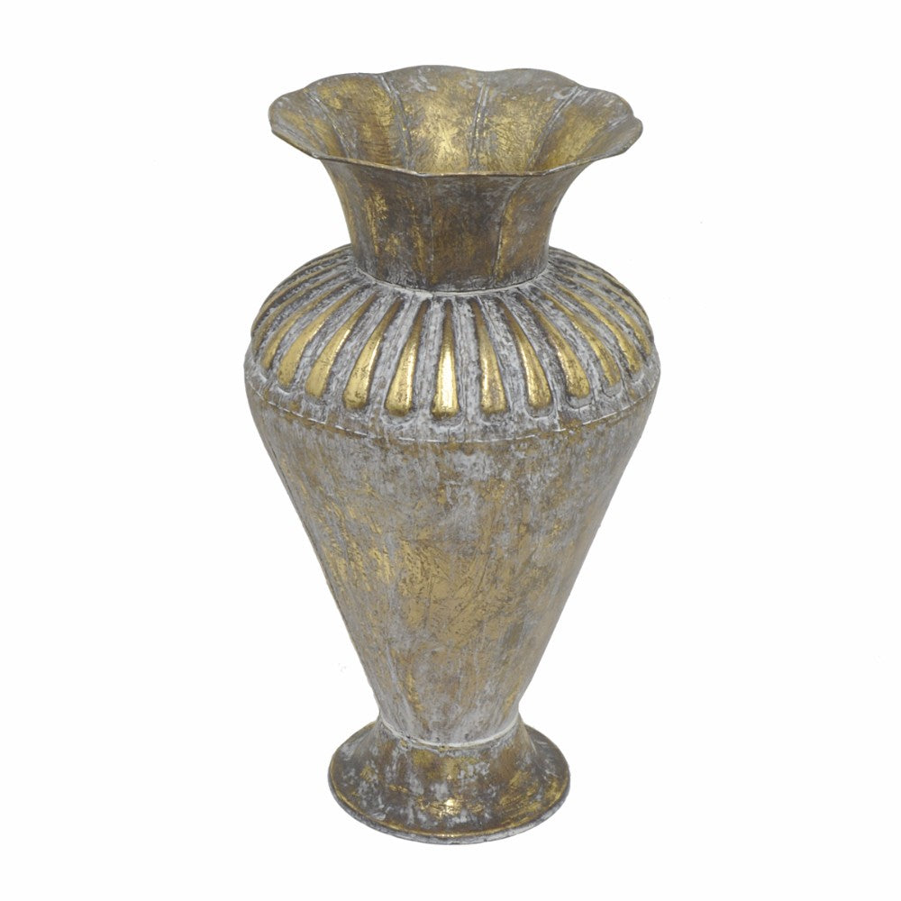 Metal Flower Vase - Gold