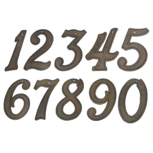 Metal Number Wall Decor Set of 10